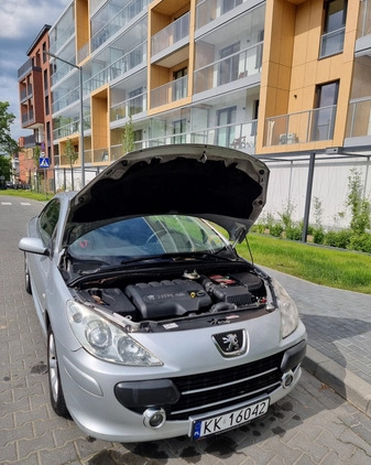 Peugeot 307 CC cena 9200 przebieg: 294000, rok produkcji 2006 z Kraków małe 22